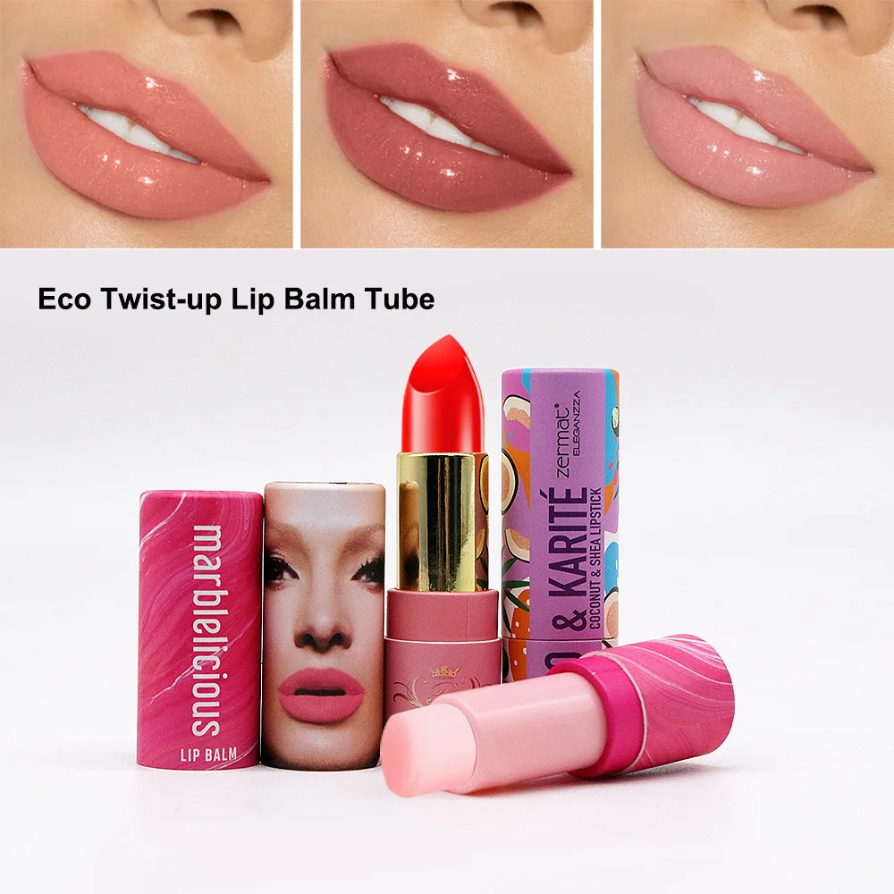 twist up paper tube Упаковка бальзама для губ
