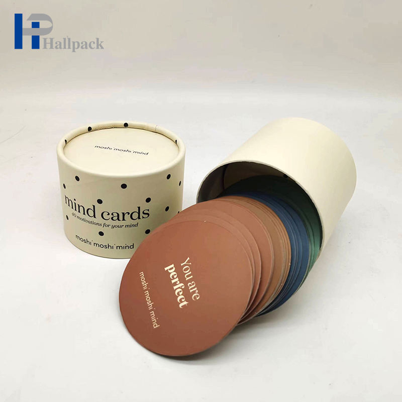 Частная индивидуальная подарочная круглая трубка из крафт-картона с тисненой поверхностью, исчезающая печать для упаковки