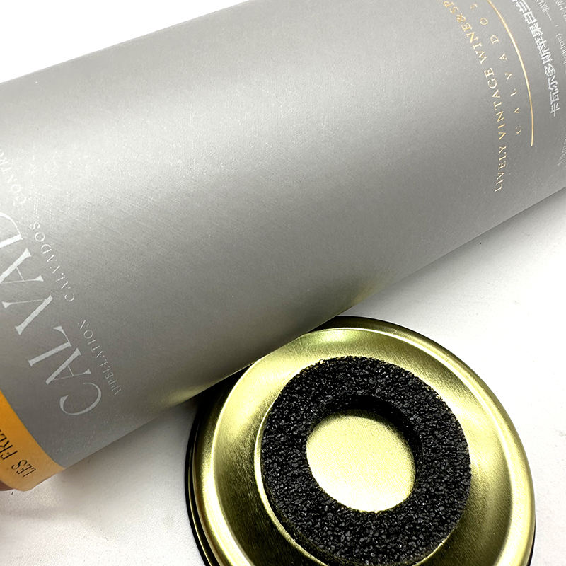 Изготовленный на заказ логотип ремесла подарочная бутылка бокал для вина бумажная трубка с металлической крышкой