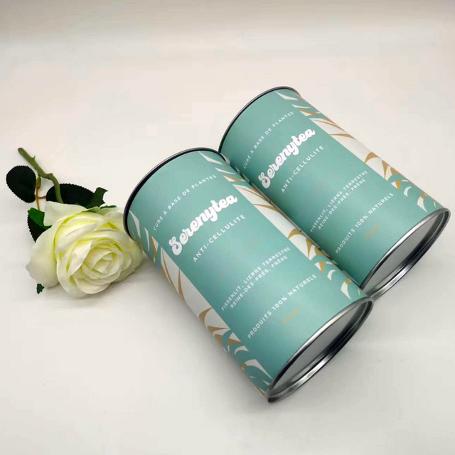 Высококачественная пищевая бумажная туба Упаковка для чая в виде банки Биоразлагаемая туба Упаковка Изготовленная на заказ бумажная тубусная упаковка для пищевых продуктов