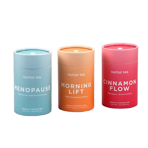 Горячая продажа с логотипом, пригодный для вторичной переработки, круглая крафт-бумага, картонная упаковка для чая, цилиндрическая коробка