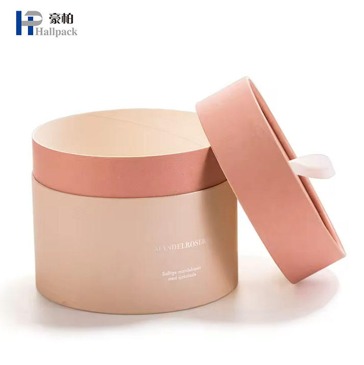 Бесплатный образец, новый материал, розовые конфеты, косметический цилиндр для ухода за кожей, круглая упаковочная коробка, контейнер, картон, косметический бумажный тюбик
