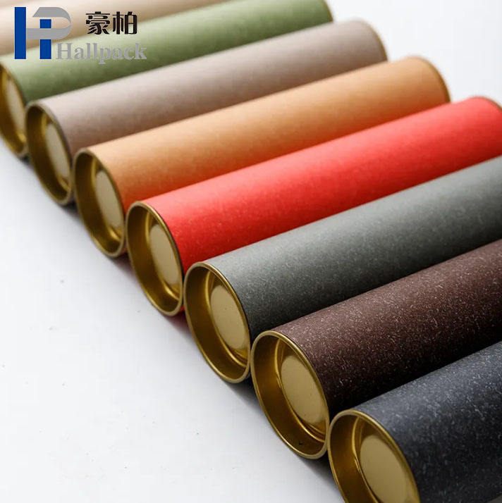 Картон Пищевой Переработанный Экологичный Материал Высококачественный Круглый Цилиндр Чайная Упаковка Почтовая Трубка из Крафт-Бумаги