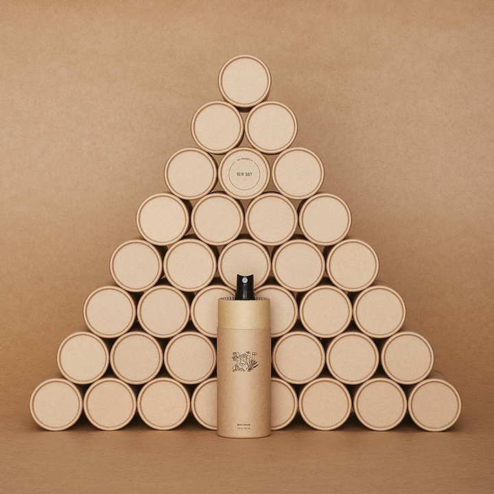 Экологичная индивидуальная коричневая упаковка из крафт-бумаги, картонный цилиндр, круглая упаковка для духов, ухода за кожей