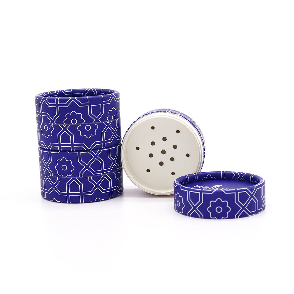 Экологически чистый пищевой картон, круглая коробка, трубка для солонки для специй с верхним ситовым контейнером для упаковки сыпучего порошка, бумажной упаковки