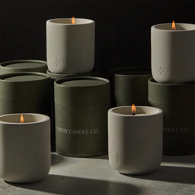 100% пластиковая бесплатная индивидуальная биоразлагаемая картонная упаковка, круглая коробка для туб для упаковки свечей, высококачественная бумажная туба