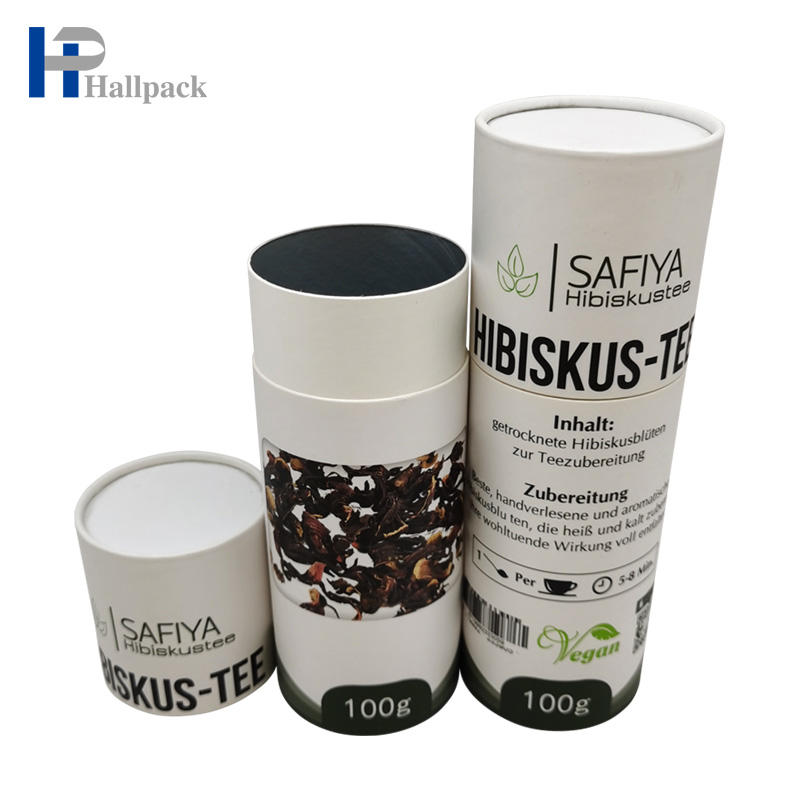 Изготовленная на заказ этикетка-наклейка, бумажная трубка, упаковка для бумажной тубы для еды, чая