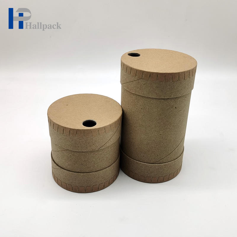 Оптовая индивидуальная бумажная трубка, упаковывающая трубку из чистой крафт-бумаги с открытым верхом