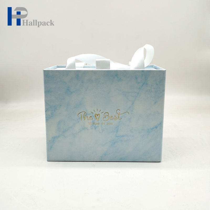 Подгонянная бумажная коробка ящика ящика роскошной бумажной упаковки подарочная коробка голубая
