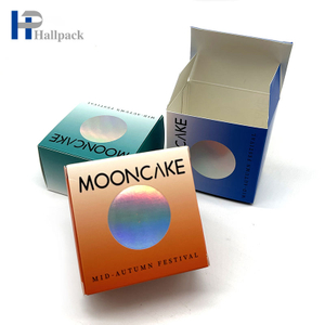 Оптовая торговля напечатанная на заказ складная бумажная коробка Mooncake упаковочная бумажная коробка