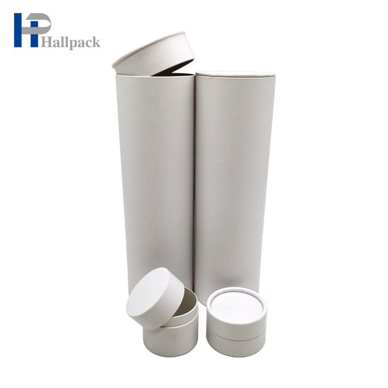 Белая трубка из крафт-бумаги без печати, косметическая картонная бумажная трубка