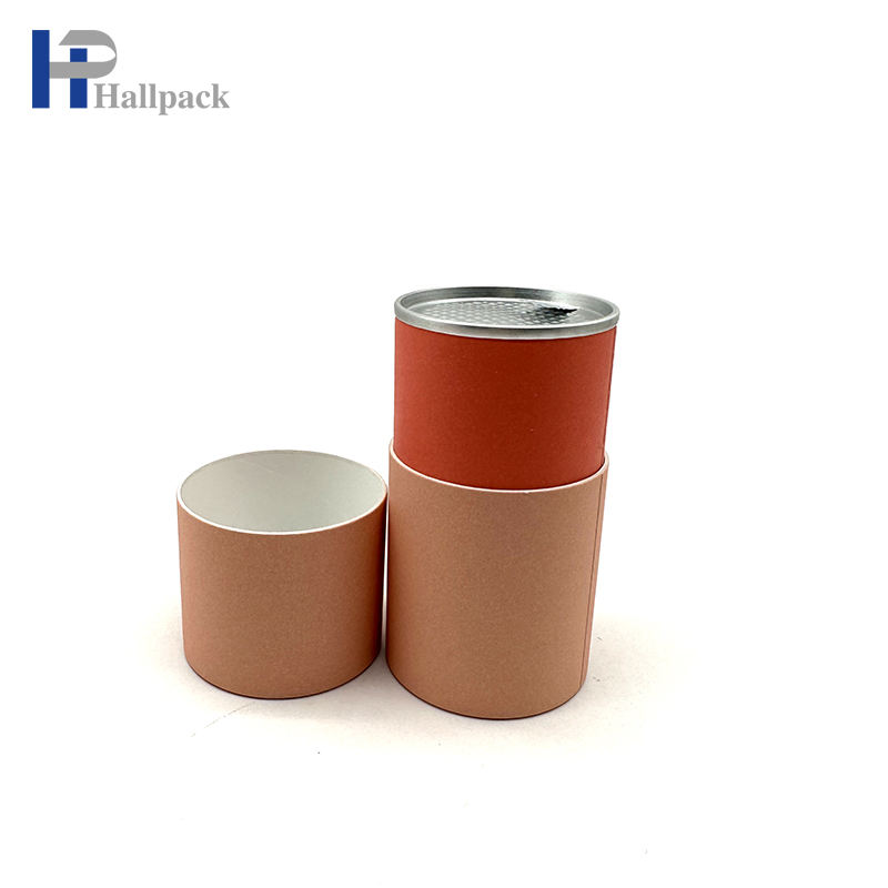 Легко разрываемая внутренняя крышка, бумажные трубки с железным дном, трубка для упаковки пищевых продуктов из переработанного кофе, чая