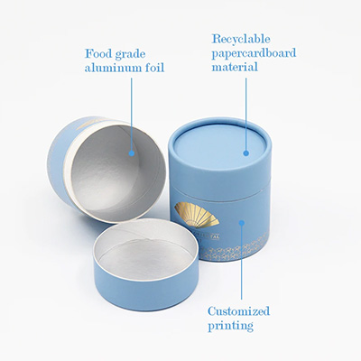 Перерабатываемая пищевая упаковка для оловянной бумажной трубки для закусок Упаковка для кофейной трубки