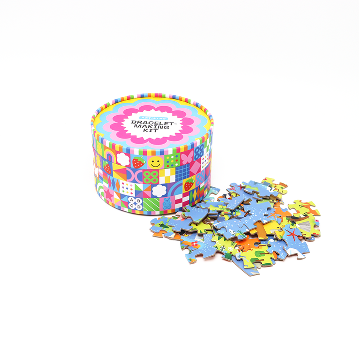 Экологичная индивидуальная подарочная и ремесленная упаковка, картонная цилиндрическая коробка, бумажная туба, упаковка для детей, игрушки-пазлы