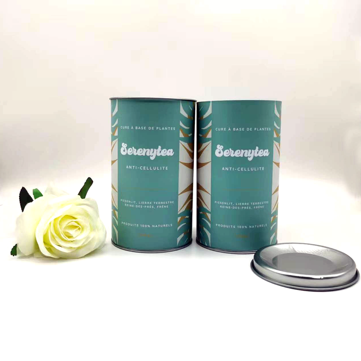 Высококачественная пищевая бумажная туба Упаковка для чая в виде банки Биоразлагаемая туба Упаковка Изготовленная на заказ бумажная тубусная упаковка для пищевых продуктов