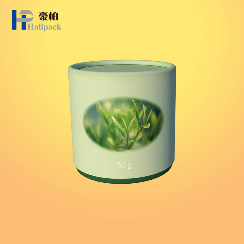 Изготовленная на заказ экологически чистая цилиндрическая упаковочная коробка из крафт-бумаги для чая, кофейных зерен, тисненая поверхность, биоразлагаемая для использования в парфюмерии