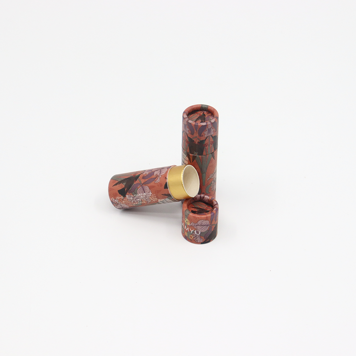 Экологичная индивидуальная косметическая упаковка, картонная цилиндрическая коробка, бумажная туба, упаковка для пуш-ап, бальзам для носа домашних животных, дезодорант, бальзам для губ