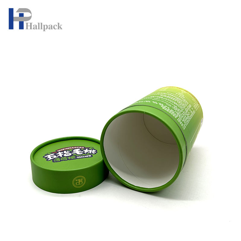 Хорошая поставка, круглая упаковка, конфеты, печенье, закуски, пищевой бумажный цилиндр, приправа, бумажный цилиндр на заказ