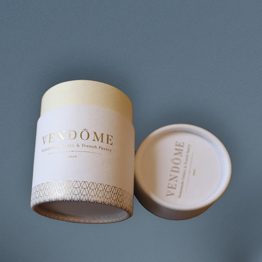 OEM изготовленная на заказ биоразлагаемая крафт-картонная цилиндрическая фольга бумажная трубка для упаковки пищевых продуктов исчезающая штамповка печати