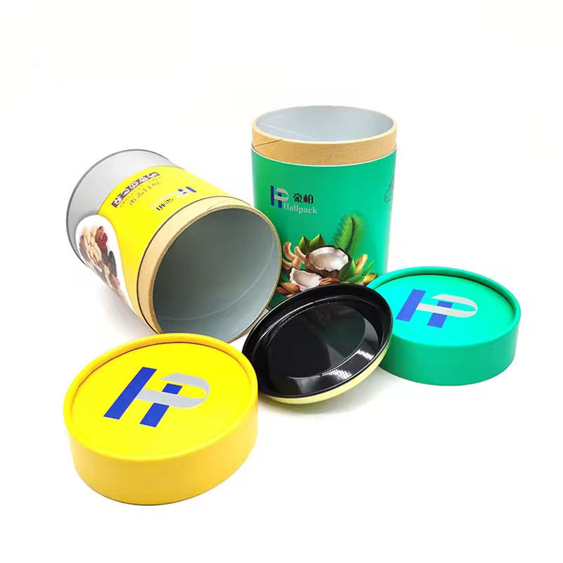 Настройте биоразлагаемые бумажные тубы с жестяной крышкой для упаковки чая, кофе, орехов