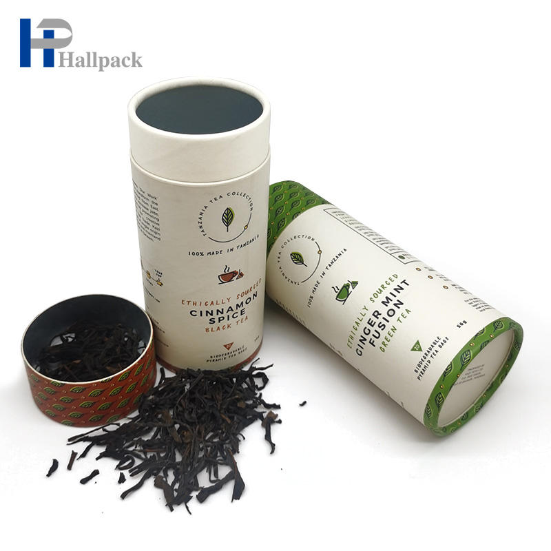 Упаковка трубки картонной коробки цилиндра качества еды Эко дружелюбная изготовленная на заказ бумажная для чая кофе сухого молока