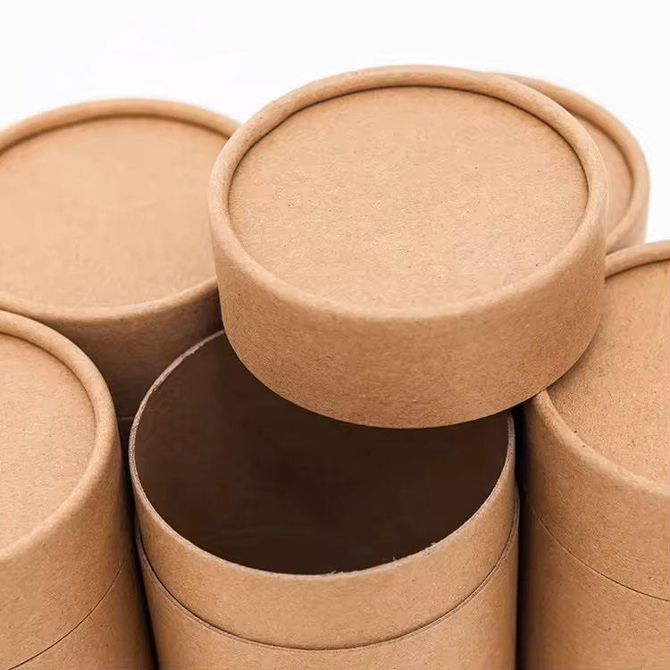 Биоразлагаемая туба из крафт-бумаги, упаковка для чайной бумаги, канистра для чая