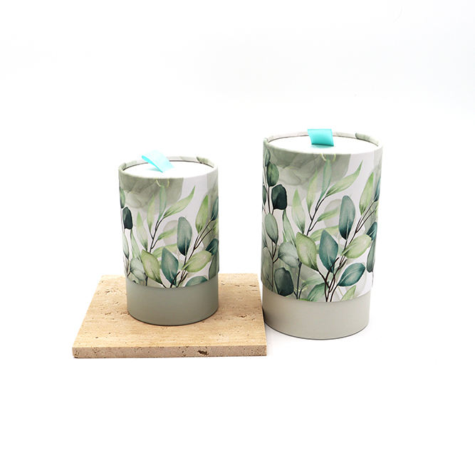 Hallpack экологически чистый индивидуальный дизайн, круглая коробка для чая, кофе в зернах, цилиндр, картонная коробка для упаковки пищевых продуктов, бумажная трубка