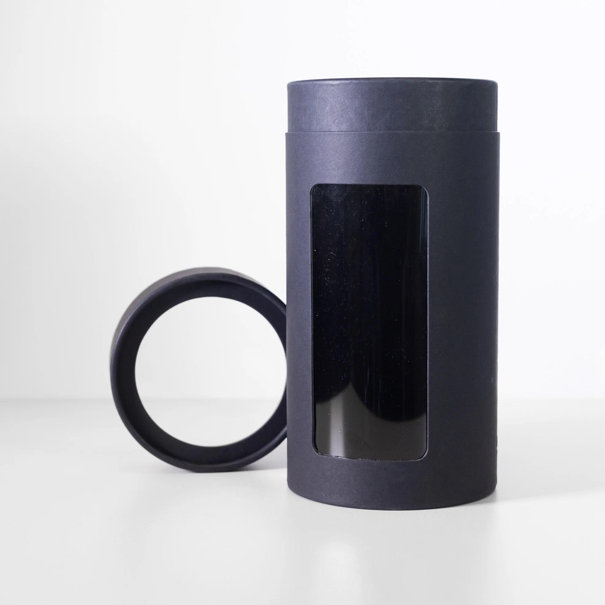 Изготовленная на заказ круглая пустая бумажная трубка, упаковочная свеча, биоразлагаемая крафт-ткань, свеча, окно цилиндра, коробка