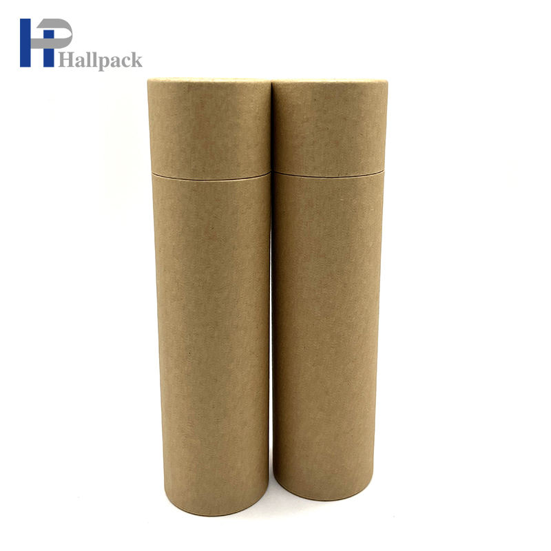 Коричневая круглая бумажная трубка из крафт-бумаги, художественная бумажная бальзамная трубка, наполненная бумажной трубкой
