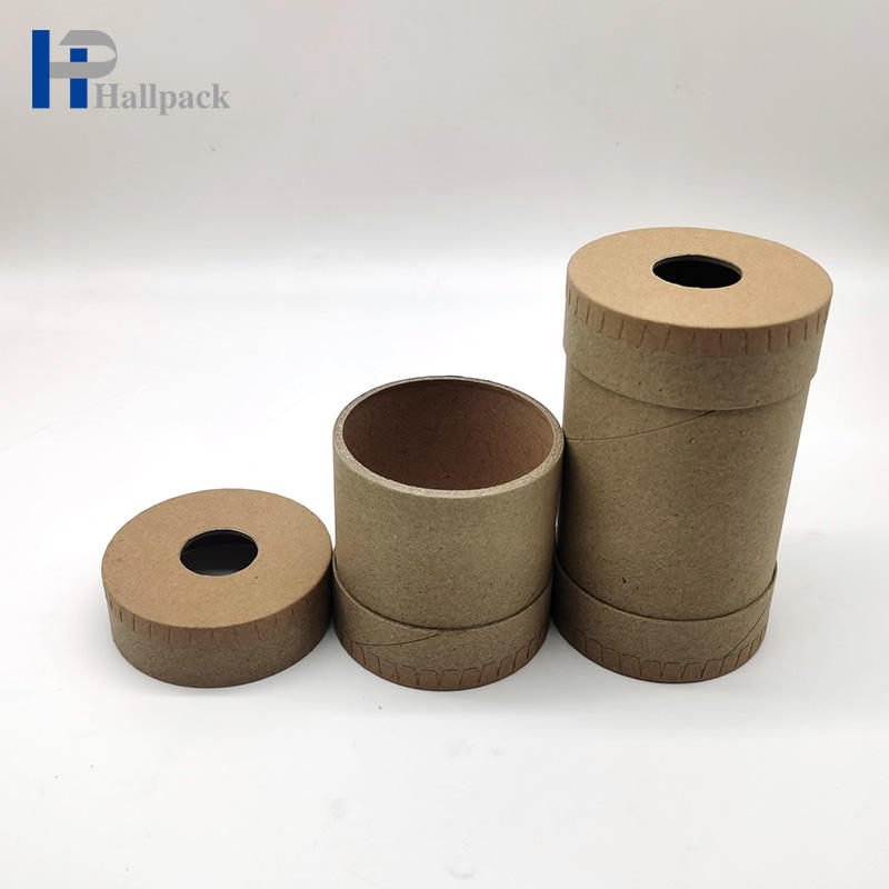 Оптовая индивидуальная бумажная трубка, упаковывающая трубку из чистой крафт-бумаги с открытым верхом