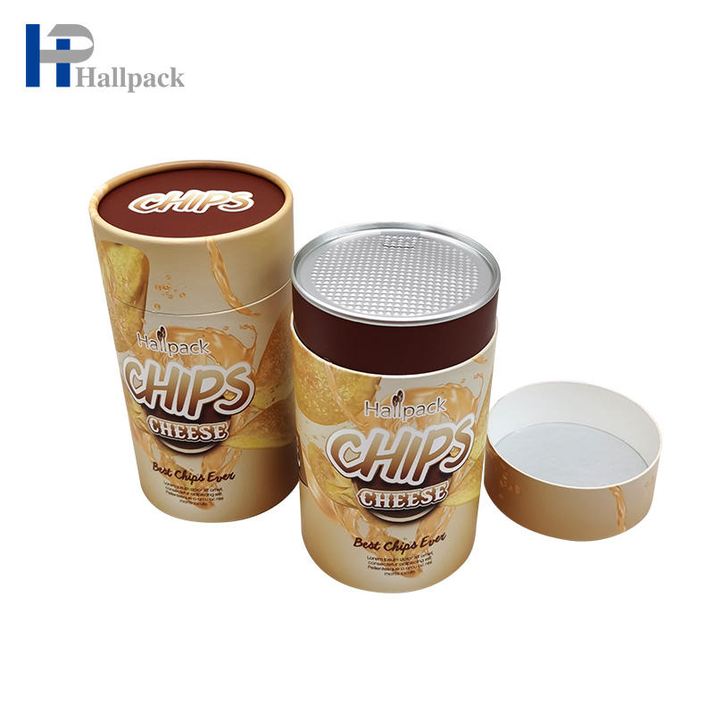 Напечатанная таможней круглая трубка бумаги Крафт цилиндра с легкой открытой крышкой