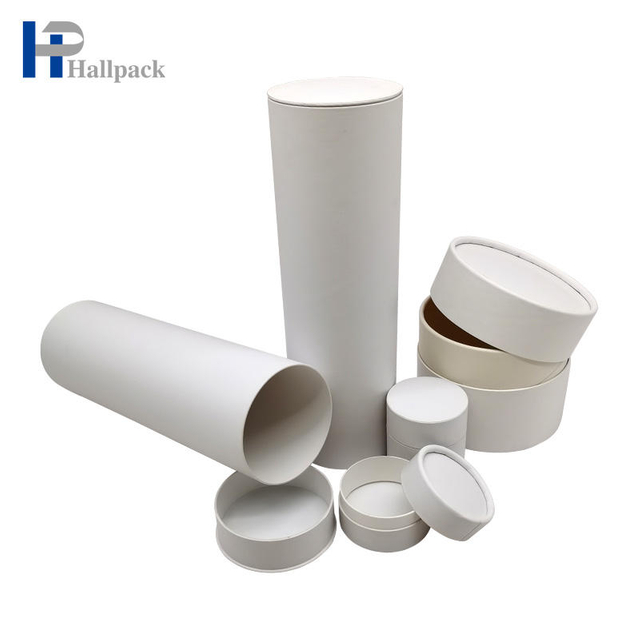Белая трубка из крафт-бумаги без печати, косметическая картонная бумажная трубка