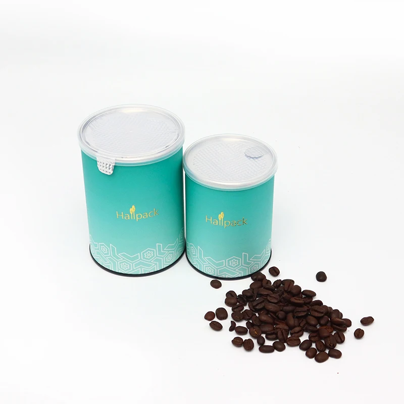 Упаковка для бумажной трубки с пищевой продовольственной трубкой для кофейных зерен орехи с крышками