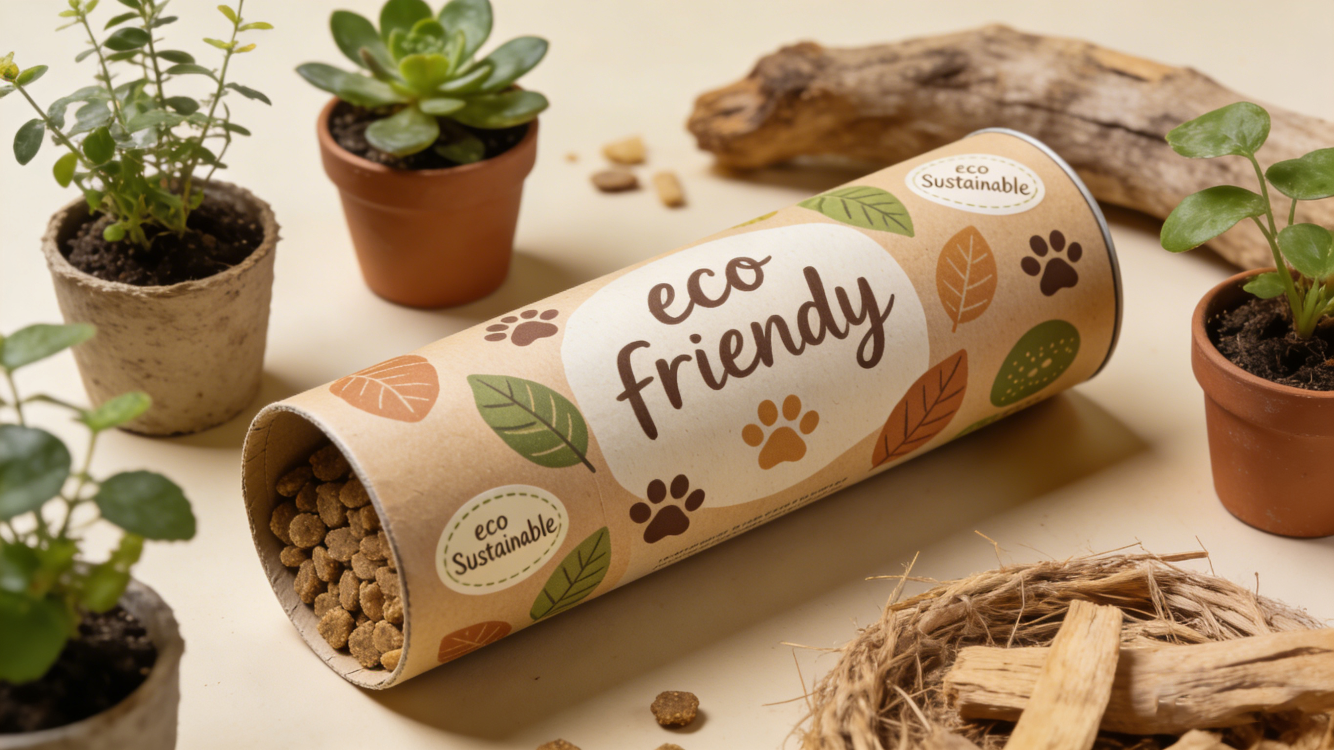 Бумажная туба для упаковки кормов для домашних животных