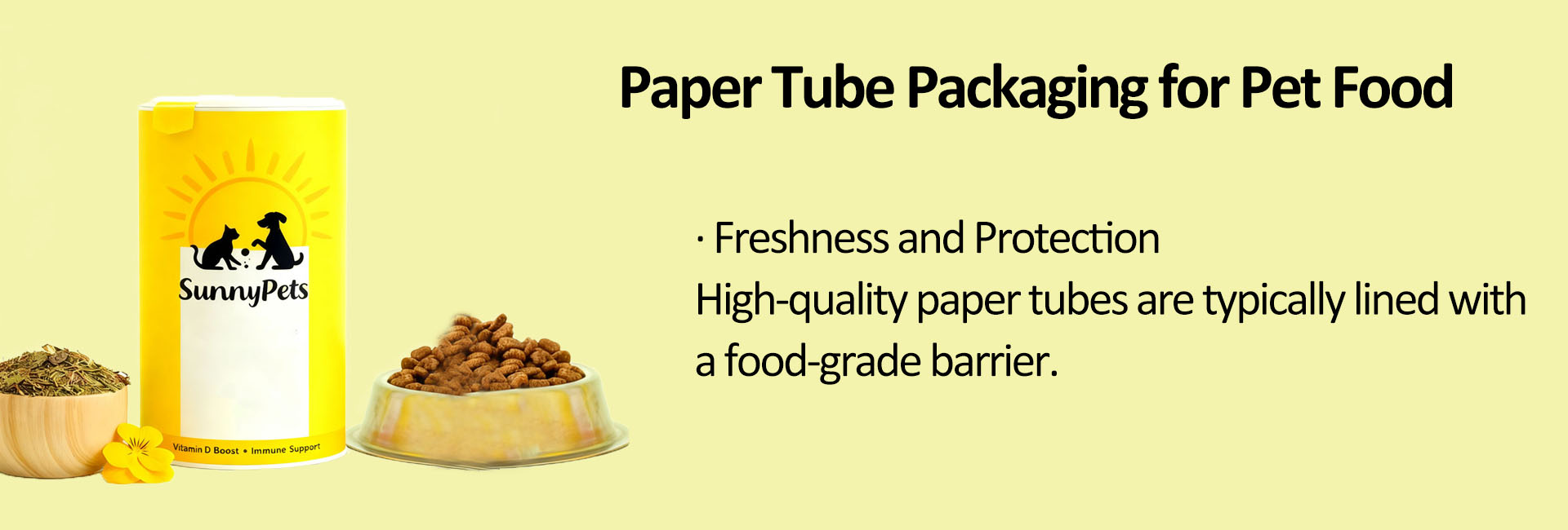 Упаковка бумажной трубки для корма для домашних животных