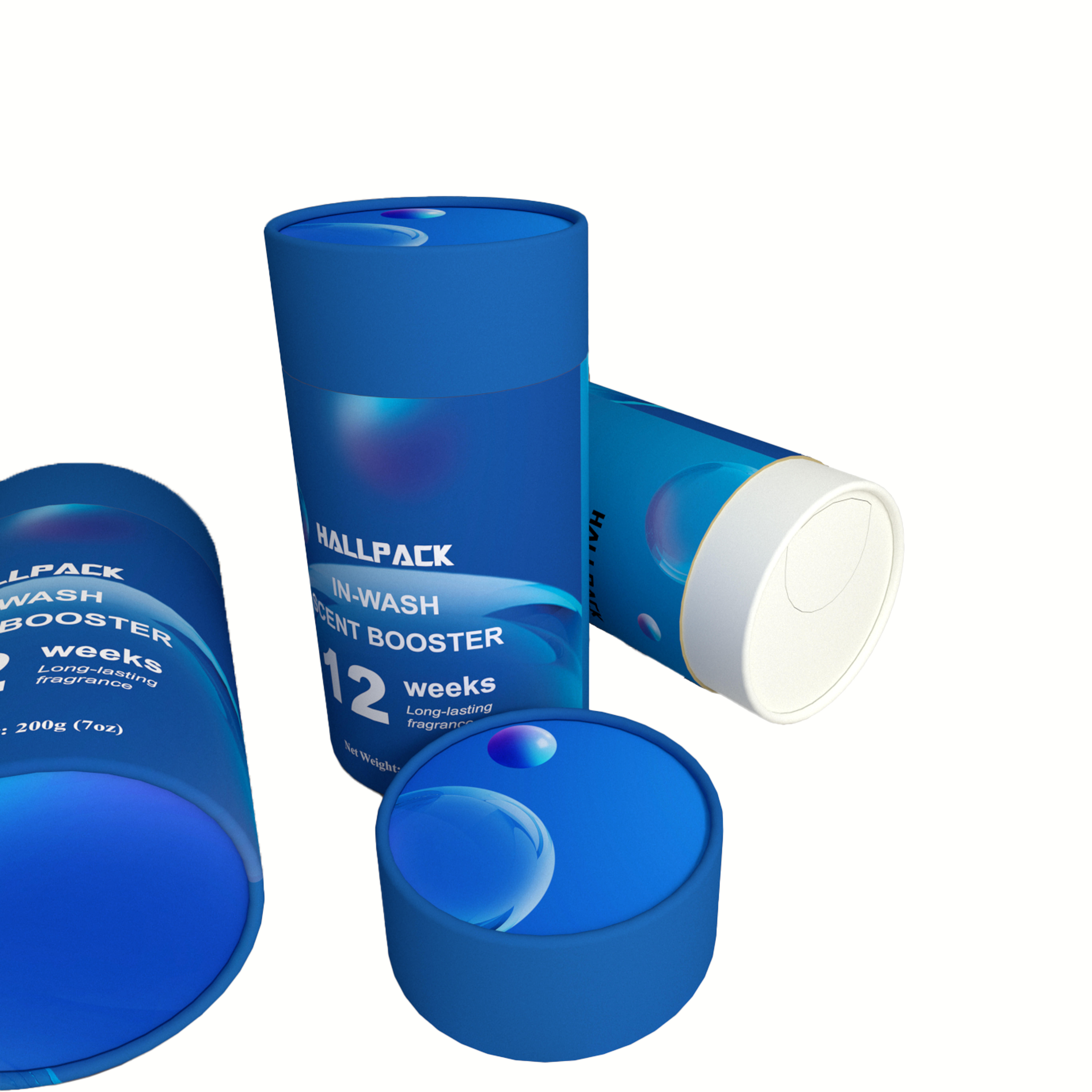 Картонный тубус круглой формы с индивидуальным логотипом, биоразлагаемая бумажная упаковка Push Up для усилителя аромата для косметической стирки