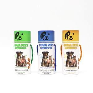 Упаковочные тубы Биоразлагаемые экологически чистые пищевые крафт-картонные цилиндрические коробки для корма для домашних животных Бумажная туба для упаковки