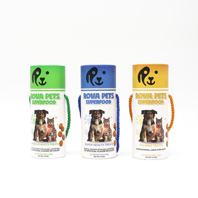 Упаковочные тубы Биоразлагаемые экологически чистые пищевые крафт-картонные цилиндрические коробки для корма для домашних животных Бумажная туба для упаковки