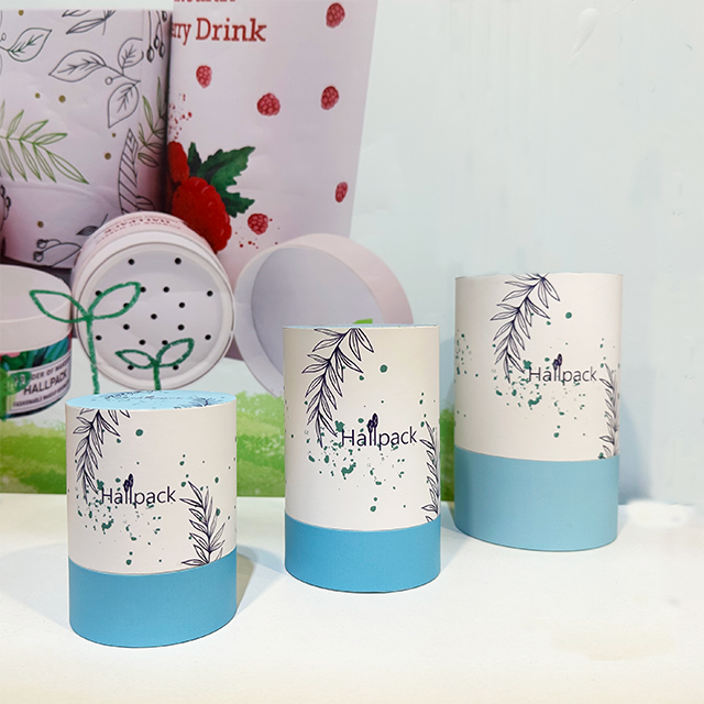 Hallpack Экологичная упаковка из крафт-бумаги с плоским краем для свечей, модная головоломка, картонная трубка для рукоделия
