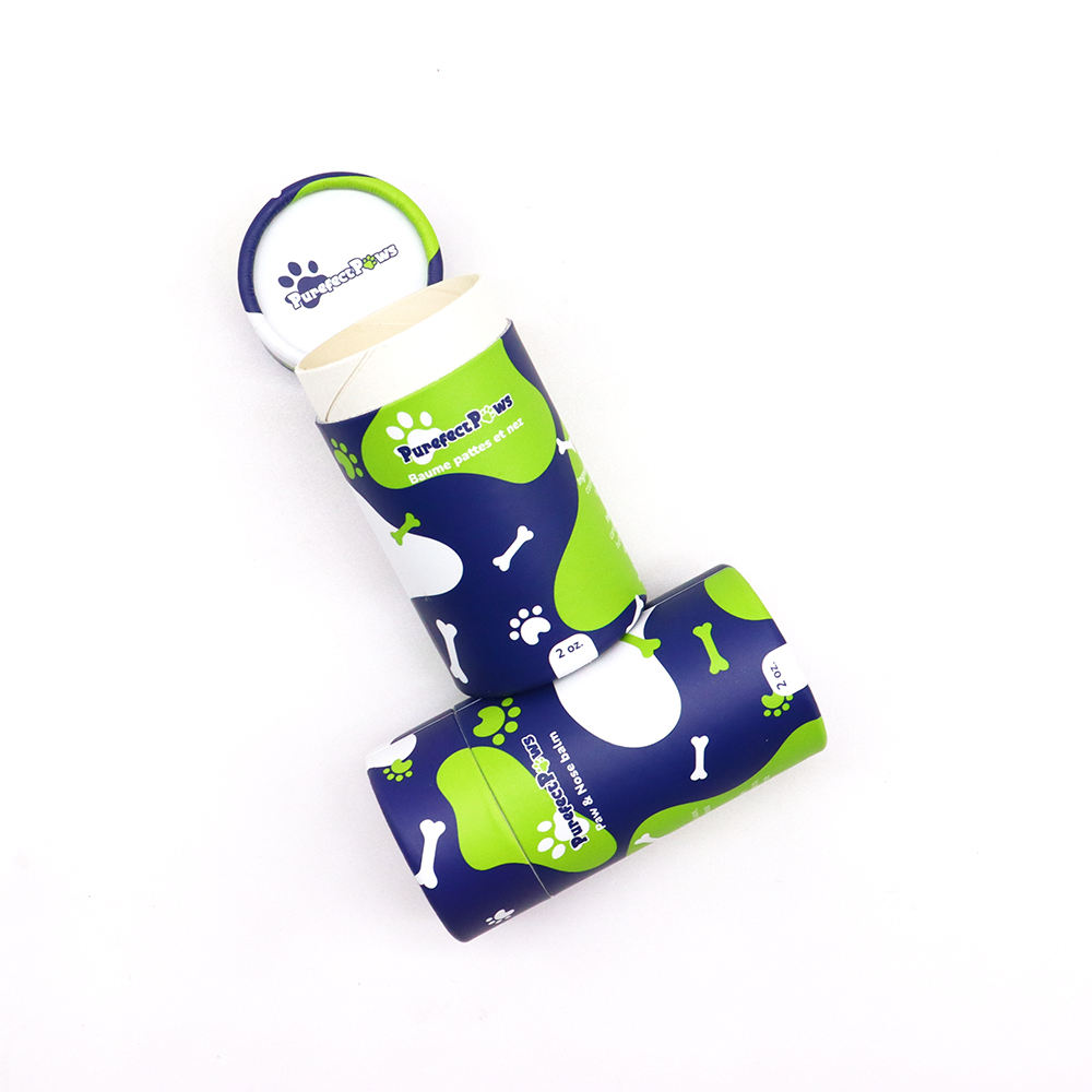 Оптовая продажа, биоразлагаемый картон, роскошная бумажная туба, упаковка из крафт-бумаги, пуш-ап тубы, бальзам для губ, солнцезащитный крем, бумажная туба для ухода за домашними животными