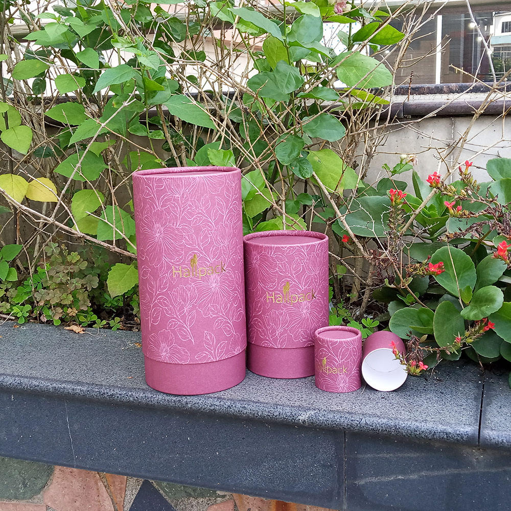 Переработанный 100% цилиндрический картон из крафт-бумаги, черная свеча, чайная бумажная трубка, упаковочная картонная круглая коробка, трубка с нестандартным размером