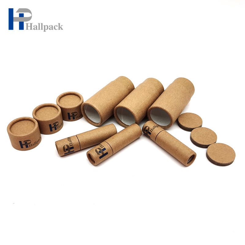 Экологичная индивидуальная косметическая упаковка, картонная цилиндрическая коробка, бумажная туба, упаковка для пуш-ап, бальзам для носа домашних животных, дезодорант, бальзам для губ