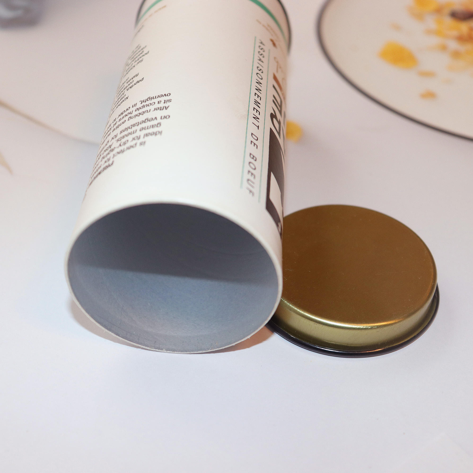 Высококачественная экологически чистая пищевая качественная круглая упаковочная бумажная картонная трубка для протеинового порошка/кофе