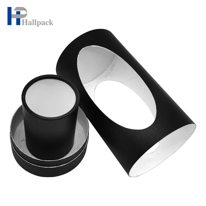 Плоская бумажная трубка для парфюмерной упаковки Прозрачная оконная бумажная туба