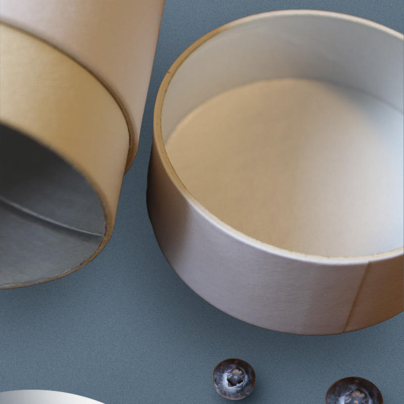 OEM изготовленная на заказ биоразлагаемая крафт-картонная цилиндрическая фольга бумажная трубка для упаковки пищевых продуктов исчезающая штамповка печати