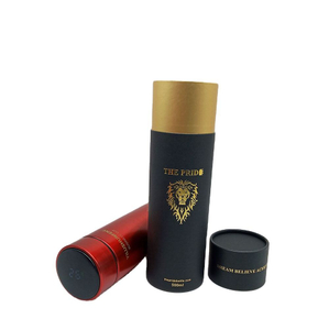 Биоразлагаемый цилиндр из крафт-картона, бумажный тубус, переработанные материалы, штампованный принт для подарочной упаковки для свечей и термосов