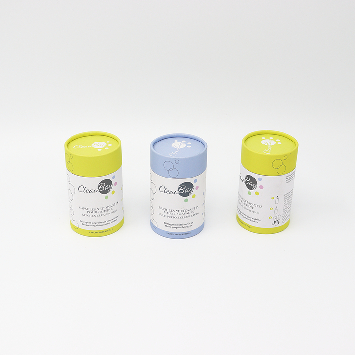 Экологичное очищающее средство на заказ, картонная цилиндрическая коробка, бумажная туба, упаковка для мебели, многоцелевое моющее средство для окон