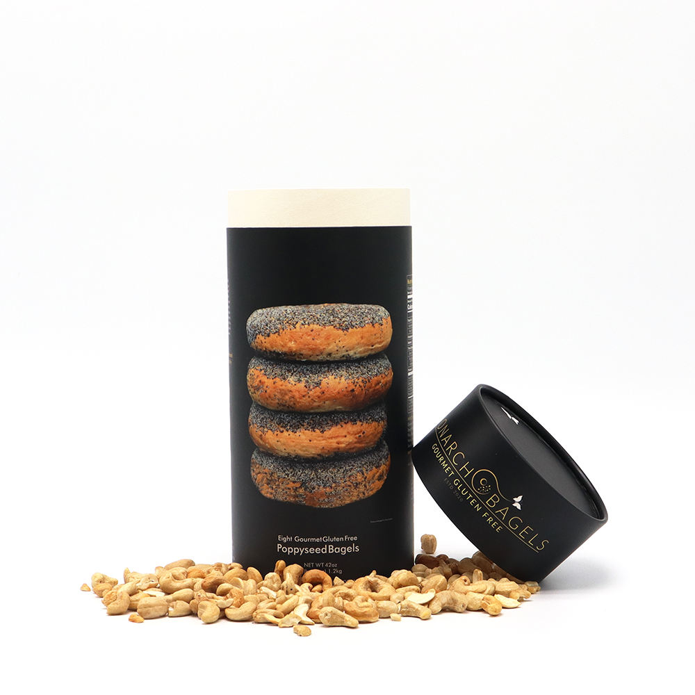 Биоразлагаемый цилиндр с принтом на заказ, пищевая бумага, картон, чайные банки, торт, хлеб, печенье, печенье, кофе, конфеты, бумажная туба, упаковка