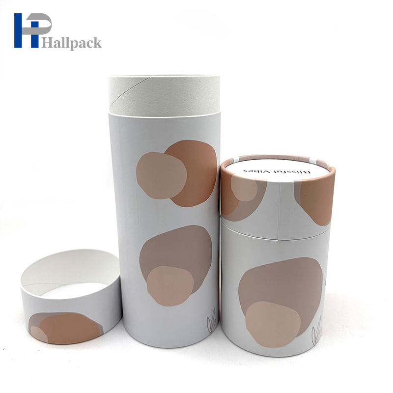 Биоразлагаемый цилиндр с индивидуальной печатью, пищевая бумага, картон, чайные канистры премиум-класса, пакеты для трубок, упаковка для рассыпного чая