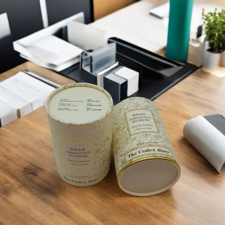 Пищевая печатная цилиндрическая упаковочная коробка с жестким логотипом на заказ, картонные, чайные, круглые тубы из крафт-бумаги